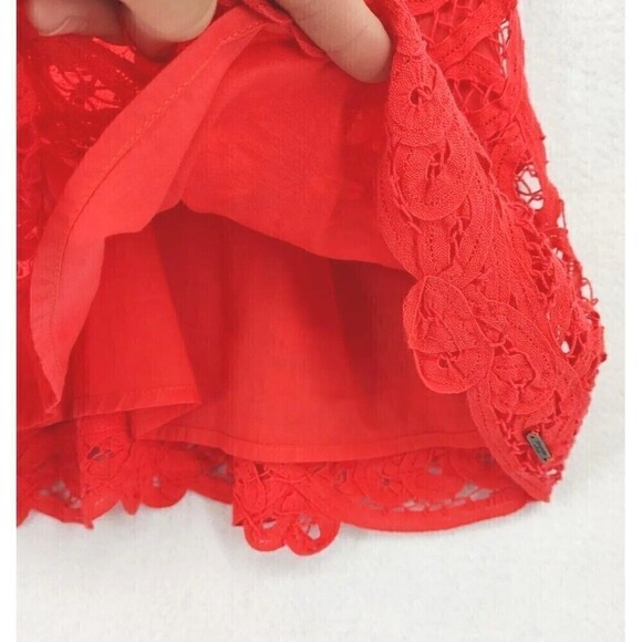 Abercrombie & Fitch Top Womens XS-S Hot Pink Tank Lace Crochet Detailed Cropped - Picture 9 of 12